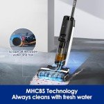 Tineco Floor ONE S7 PRO Smart Cordless Floor Cleaner, Wet Dry Vacuum Cleaner & Mop for Hard Floors, LCD Display, Long Run Time, Great for Sticky Messes and Pet Hair, Centrifugal Drying Process