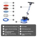 Prolux Core Floor Buffer - Heavy Duty Single Pad Commercial Floor Polisher and Tile Scrubber