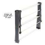 Honey-Can-Do Deluxe Metal Collapsible Clothes Drying Rack, 50 lbs, 29" x 14.2" x 42.1", White & Grey