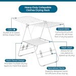 Honey-Can-Do Heavy Duty Gullwing Drying Rack, White Metal