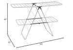 Brookstone - Improved Version - [2 Tier Double Spaced] Foldable Clothes Drying Rack, Collapsible Laundry Hanger [Ready Out of The Box] 53” Height x 21" Inner Width”