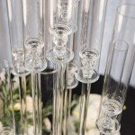 Efavormart 47" Tall - 10 Arms Clear Crystal Cluster Round Candelabra, Pillar Candle Holders with Mirror Base - Perfect for Wedding Ceremonies, Party Decorations, Banquet, Upscale Occasions