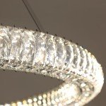 IDEQUY 32"+24"+16" 3 Rings Big Crystal Chandeliers Dimmable Living Room Foyer Hallway LED High Ceiling 120'' Long Hanging Pendant Light Crystal Chandeliers Staircase 3000-6000K LED