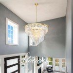 MEELIGHTING Gold Plated Crystal Chandelier Lighting Modern Contemporary Empress Chandeliers Pendant Ceiling Lamp Light Fixture 7-Tier for Duplex House Dining Room Living Room Hotel (24 Lights) W39.4