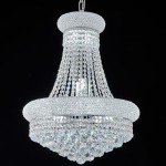 Homeooze 12 - Light Unique Empire Crystal Chandelier for high Ceiling Foyer Entryway Family Room Living Room Dining Room Bedroom Chrome Finish