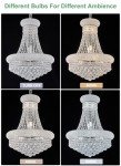 Homeooze 12 - Light Unique Empire Crystal Chandelier for high Ceiling Foyer Entryway Family Room Living Room Dining Room Bedroom Chrome Finish