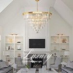 MEELIGHTING Gold Plated Crystal Chandelier Lighting Modern Contemporary Empress Chandeliers Pendant Ceiling Lamp Light Fixture 7-Tier for Duplex House Dining Room Living Room Hotel (24 Lights) W39.4