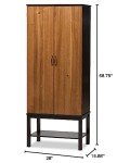 Baxton Studio Mid-Century Two-Tone Wine Cabinet by