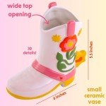 Colorful Cowboy Boot Vase for Flowers or Pens