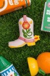 Colorful Cowboy Boot Vase for Flowers or Pens
