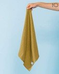 Caldo Linen Dinner Napkins - Rustic- Soft and Durable Cloth- Washable and Reusable - 4 Pack - 20x20 inch (Mustard)