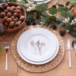 Set of 6 Round Woven Natural Placemats