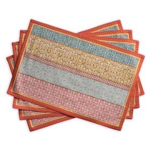 Maison d' Hermine Cloth Placemat 100% Cotton Set of 4 Decorative Washable Place Mats Table Placemat, Dining, Kitchen, Parties & Camping, Provence - Spring/Summer