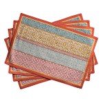 Maison d' Hermine Cloth Placemat 100% Cotton Set of 4 Decorative Washable Place Mats Table Placemat, Dining, Kitchen, Parties & Camping, Provence - Spring/Summer