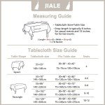 JIALE Table Cloth Rectangle Table, Heavy Duty Cotton Linen Waterproof Tablecloths Farmhouse Tablecloth, Soft and Wrinkle Free Table Cover with Tassels, 55''x 86'', 6-8 Seats