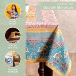 Maison d' Hermine Table Cloth 100% Cotton 60"x90" Decorative Tablecover Washable Rectangle Tablecloths for Gifts, Dining, Buffet Parties & Wedding Use, Marquise - Spring/Summer