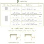 QIANQUHUI Embroidered Tablecloth for Dining Table,Dust Proof Spillproof Soil Resistant Cotton Linen Rectangle Table Cloths (Coffee Wheat, Rectangle/Oblong, 55'x120'', 10-12 Seats)