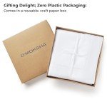 D'Moksha Tablecloth White 60 x 120 Inch for Rectangle Tables, Pure Linen Hemstitch Tablecloths 120 inches Long for Summer, Wedding, Party, Outdoor, Machine Washable