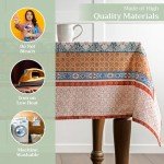 Maison d' Hermine Tablecloths 100% Cotton 60"x120" Decorative Rectangle Tablecloth Washable Table Cover, Holiday Dinner, Wedding & Dining, Romane - Thanksgiving/Christmas