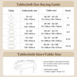 Laolitou Cotton Linen Table Cloth for Dining Table Farmhouse Kitchen Rectangle Tablecloth Coffee Table Cover, Beige, Coffee Flower, 55x70 Inch
