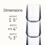 Drinique Unbreakable Stemless Wine Glasses (Set of 4) 12oz Tritan Plastic Stemless Glassware for Indoor or Outdoor Use - Purple