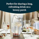 Libbey Carolina Entertaining Set with 6 Goblet Glasses and Pitcher