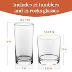 Libbey Province 24-Piece Tumbler and Rocks Glass Set