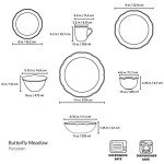 Lenox 865075 Butterfly Meadow 28-Piece Dinnerware Set