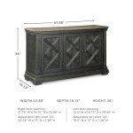 Tyler Creek Black and Gray Dining Room Server