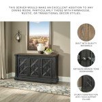 Tyler Creek Black and Gray Dining Room Server