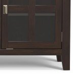 SIMPLIHOME Artisan Solid Pine Wood 54 inch Contemporary Sideboard Buffet Credenza in Dark Chestnut Brown features 2 Doors, 6 Drawers and 2 Cabinets with Large storage spaces