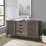 Walker Edison Modern 4 Drawer Storage Cabinet