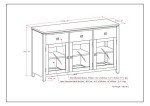 SIMPLIHOME Cosmopolitan SOLID WOOD 54 inch Wide Contemporary Sideboard Buffet in Mahogany, for the Dining Room and Kitchen