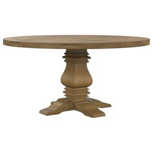 Donny Osmond Home Coaster Furniture Florence Round Pedestal Dining Table Rustic 180200