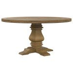 Donny Osmond Home Coaster Furniture Florence Round Pedestal Dining Table Rustic 180200
