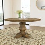 Donny Osmond Home Coaster Furniture Florence Round Pedestal Dining Table Rustic 180200