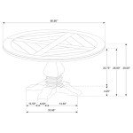 Donny Osmond Home Coaster Furniture Florence Round Pedestal Dining Table Rustic 180200