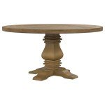 Donny Osmond Home Coaster Furniture Florence Round Pedestal Dining Table Rustic 180200