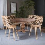 Donny Osmond Home Coaster Furniture Florence Round Pedestal Dining Table Rustic 180200