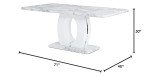 Global Furniture USA Dining Table, Marble