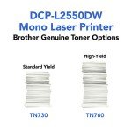 Brother Monochrome Laser Printer, Compact Multifunction Printer and Copier, DCPL2550DW, Includes 4 Month Refresh Subscription Trial and Amazon Dash Replenishment Ready