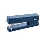 Poppin Desktop Starter Set - Slate Blue. Includes Stapler, Tape Dispenser, Two-Compartment Pen Cup and Set of 6 Retractable Gel Luxe Pens with 1mm Tip. Complete Office Stationery Set.