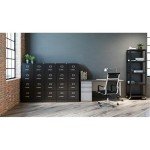 4-Drawer Black Letter File Cabinet