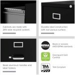 4-Drawer Black Letter File Cabinet