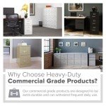 4-Drawer Black Letter File Cabinet