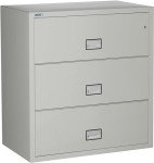 Light Gray 3-Drawer Fireproof File Cabinet