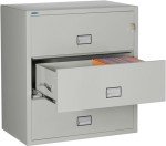 Light Gray 3-Drawer Fireproof File Cabinet