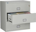 Light Gray 3-Drawer Fireproof File Cabinet