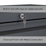 Lorell 4-Drawer Lateral File in Charcoal