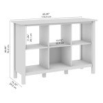 Bush Furniture Broadview 6 Cube Storage Bookcase in Pure White